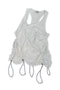 WAVE RUCHE DRAWCORD TANK -IVORY- *Last1